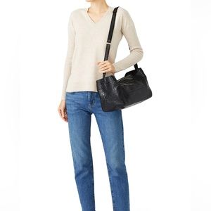 Elizabeth and James Keely Black Croc Bag (New w/ Dustbag!)